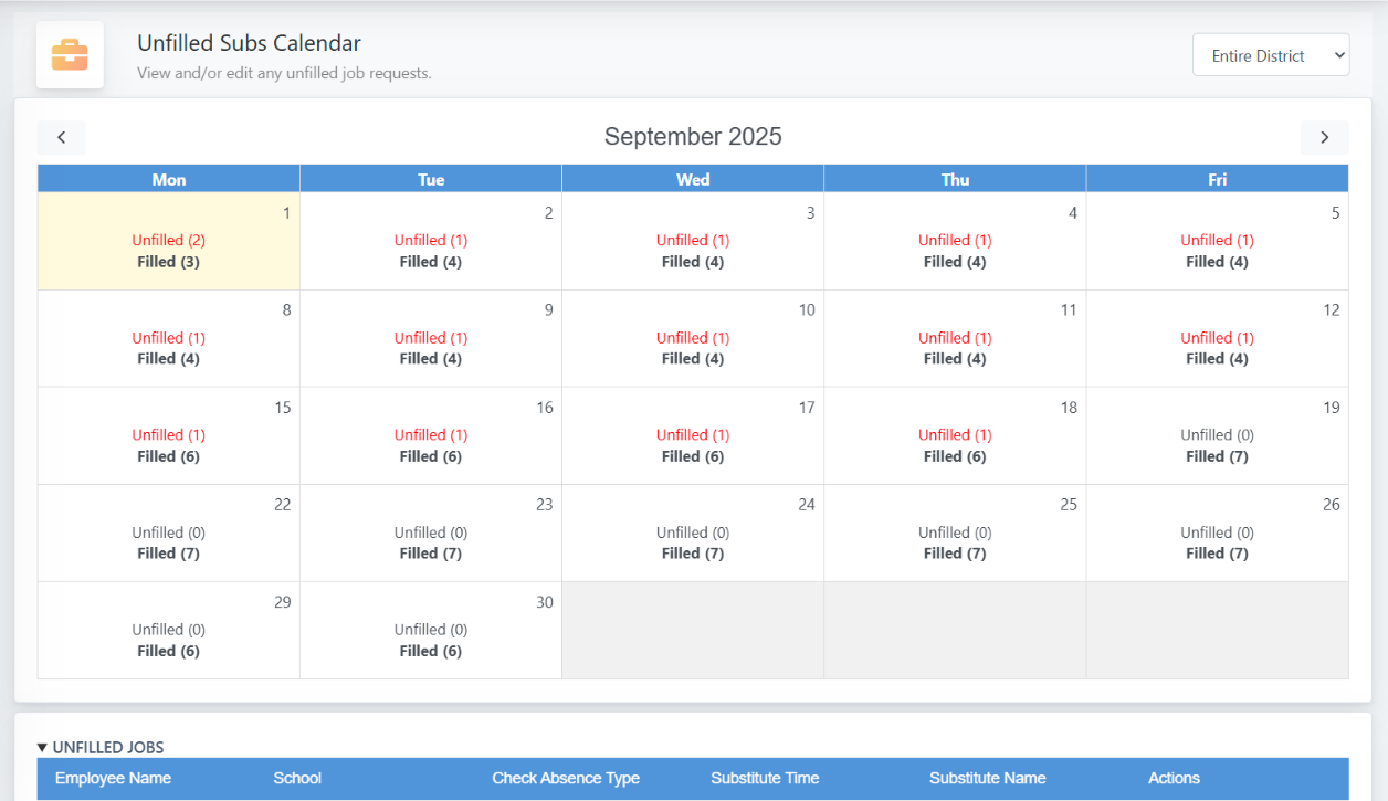 school substitute system